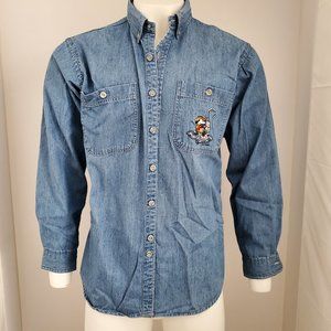Vintage Disney Denim Mickey Mouse Fishing